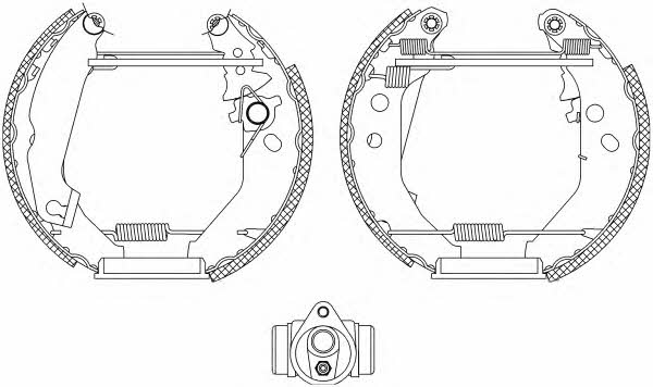 Hella-Pagid 8DB 355 003-791 Колодки гальмівні барабанні, комплект 8DB355003791: Приваблива ціна - Купити у Польщі на 2407.PL!