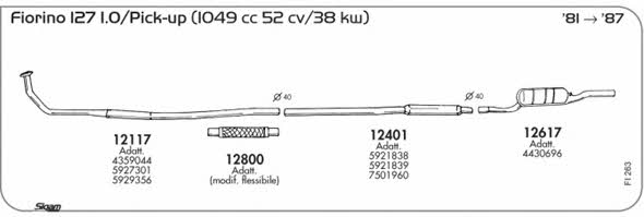 Sigam FI263 Система выпуска отработаных газов FI263: Отличная цена - Купить в Польше на 2407.PL!