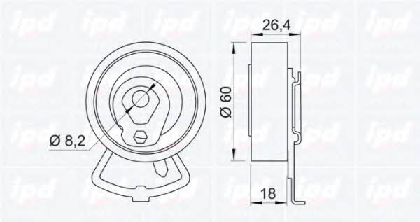 IPD 14-0139 Tensioner pulley, timing belt 140139: Buy near me in Poland at 2407.PL - Good price!
