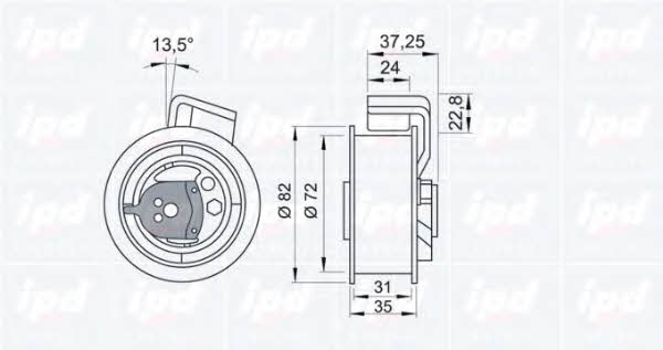 IPD 14-0264 Tensioner pulley, timing belt 140264: Buy near me in Poland at 2407.PL - Good price!