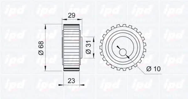 IPD 14-0415 Tensioner pulley, timing belt 140415: Buy near me in Poland at 2407.PL - Good price!