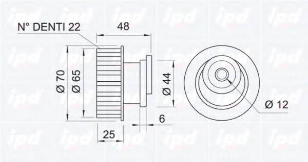 IPD 14-0497 Tensioner pulley, timing belt 140497: Buy near me in Poland at 2407.PL - Good price!