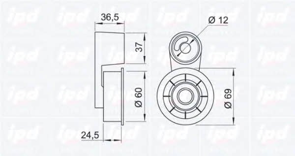 IPD 14-0500 Tensioner pulley, timing belt 140500: Buy near me at 2407.PL in Poland at an Affordable price!
