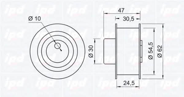 IPD 14-0630 Tensioner pulley, timing belt 140630: Buy near me in Poland at 2407.PL - Good price!
