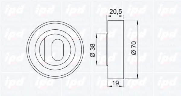 IPD 14-0756 Tensioner pulley, timing belt 140756: Buy near me in Poland at 2407.PL - Good price!