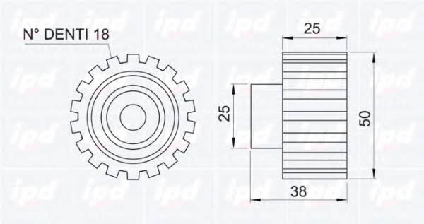 IPD 15-0217 Tensioner pulley, timing belt 150217: Buy near me in Poland at 2407.PL - Good price!