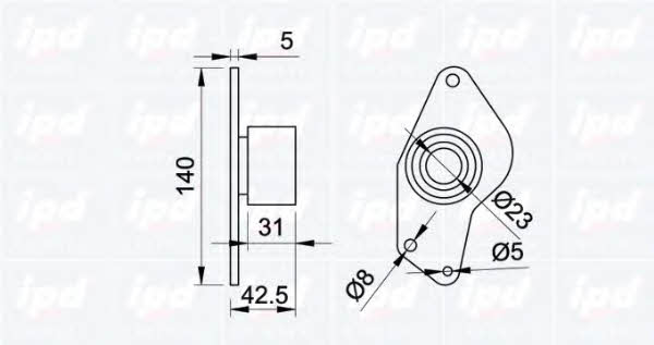IPD 15-0311 Tensioner pulley, timing belt 150311: Buy near me in Poland at 2407.PL - Good price!