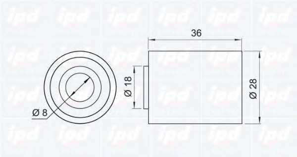 IPD 15-0392 Tensioner pulley, timing belt 150392: Buy near me in Poland at 2407.PL - Good price!