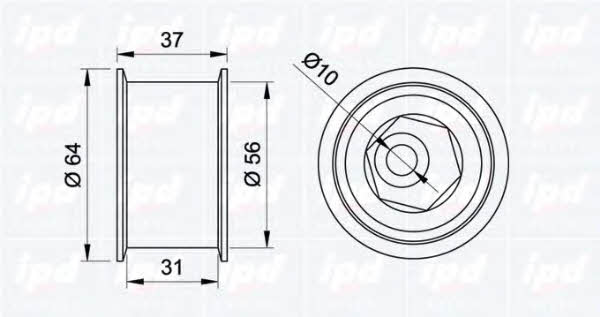 IPD 15-0435 Tensioner pulley, timing belt 150435: Buy near me in Poland at 2407.PL - Good price!