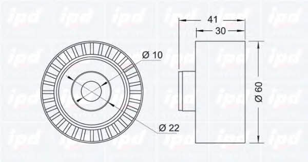 IPD 15-3084 Tensioner pulley, timing belt 153084: Buy near me in Poland at 2407.PL - Good price!