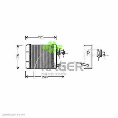 Kager 32-0046 Heat exchanger, interior heating 320046: Buy near me in Poland at 2407.PL - Good price!