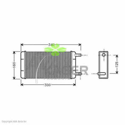 Kager 32-0068 Heat exchanger, interior heating 320068: Buy near me in Poland at 2407.PL - Good price!