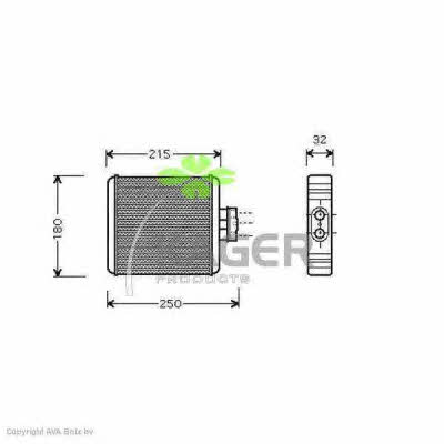 Kager 32-0258 Heat exchanger, interior heating 320258: Buy near me in Poland at 2407.PL - Good price!