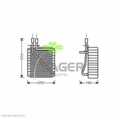 Kager 94-5701 Air conditioner evaporator 945701: Buy near me in Poland at 2407.PL - Good price!