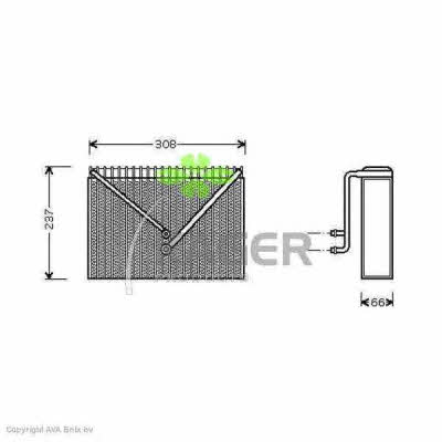 Kager 94-5748 Air conditioner evaporator 945748: Buy near me in Poland at 2407.PL - Good price!