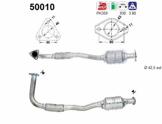 As 50010 Catalytic Converter 50010: Buy near me in Poland at 2407.PL - Good price!