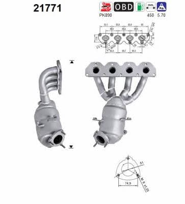As 21771 Catalytic Converter 21771: Buy near me at 2407.PL in Poland at an Affordable price!