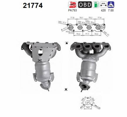 As 21774 Catalytic Converter 21774: Buy near me at 2407.PL in Poland at an Affordable price!