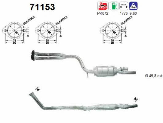 As 71153 Catalytic Converter 71153: Buy near me in Poland at 2407.PL - Good price!