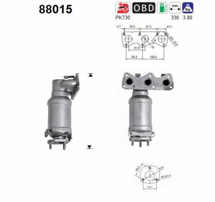 As 88015 Catalytic Converter 88015: Buy near me at 2407.PL in Poland at an Affordable price!