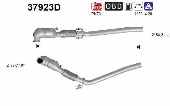 As 37923D Catalytic Converter 37923D: Buy near me in Poland at 2407.PL - Good price!