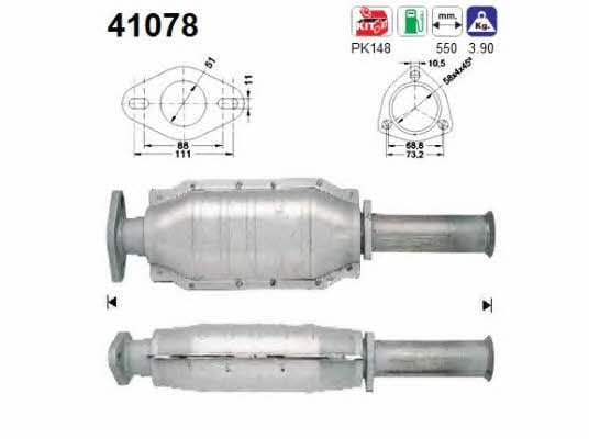 As 41078 Catalytic Converter 41078: Buy near me in Poland at 2407.PL - Good price!