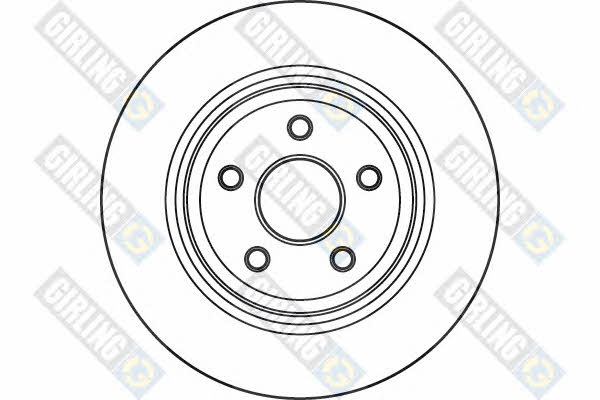 Girling 6049795 Rear ventilated brake disc 6049795: Buy near me in Poland at 2407.PL - Good price!