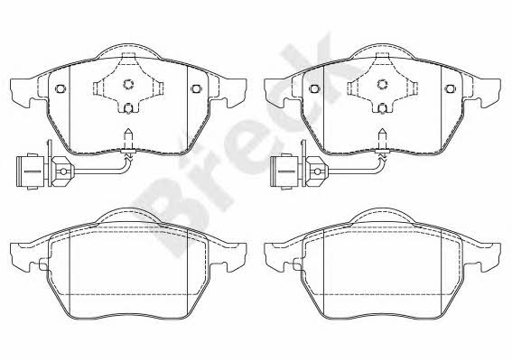 Breck 20676 00 701 10 Тормозные колодки дисковые, комплект 206760070110: Отличная цена - Купить в Польше на 2407.PL!