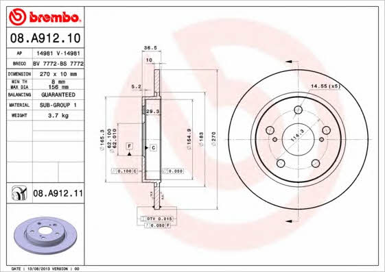 AP (Brembo) 14981 Bremsscheibe 14981: Kaufen Sie zu einem guten Preis in Polen bei 2407.PL!