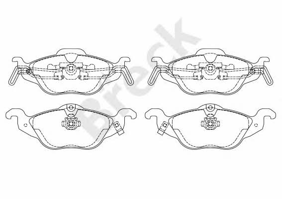 Breck 23063 00 702 10 Brake Pad Set, disc brake 230630070210: Buy near me in Poland at 2407.PL - Good price!