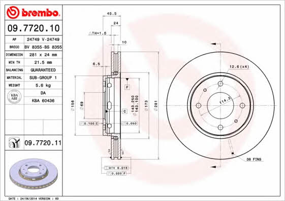 AP (Brembo) 24749 Диск гальмівний 24749: Приваблива ціна - Купити у Польщі на 2407.PL!