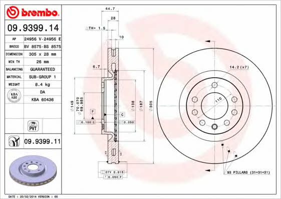 AP (Brembo) 24956 E Brake disc 24956E: Buy near me in Poland at 2407.PL - Good price!