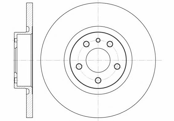 Kawe 6512 00 Unventilated front brake disc 651200: Buy near me at 2407.PL in Poland at an Affordable price!