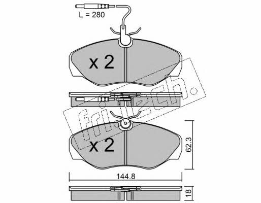 Fri.tech 347.1 Brake Pad Set, disc brake 3471: Buy near me in Poland at 2407.PL - Good price!