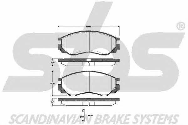 SBS 1501223023 Brake Pad Set, disc brake 1501223023: Buy near me in Poland at 2407.PL - Good price!