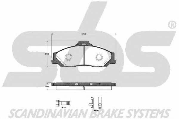 SBS 1501223250 Brake Pad Set, disc brake 1501223250: Buy near me in Poland at 2407.PL - Good price!