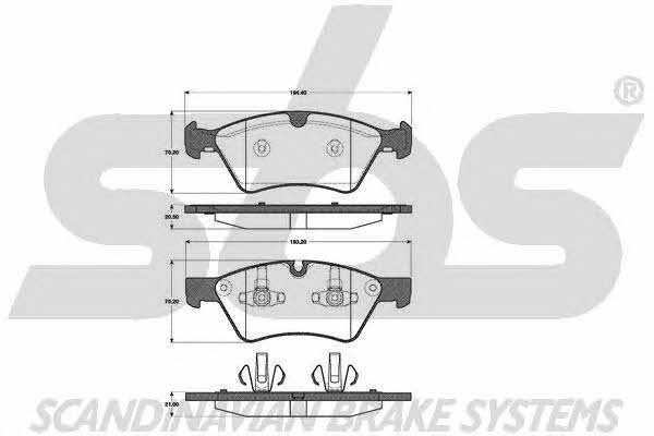 SBS 1501223360 Brake Pad Set, disc brake 1501223360: Buy near me in Poland at 2407.PL - Good price!