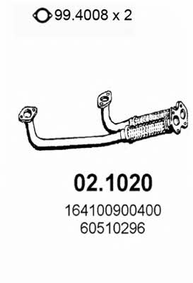  02.1020 Exhaust pipe 021020: Buy near me in Poland at 2407.PL - Good price!