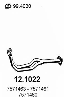  12.1022 Exhaust pipe 121022: Buy near me in Poland at 2407.PL - Good price!