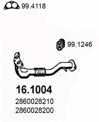  16.1004 Выхлопная труба 161004: Отличная цена - Купить в Польше на 2407.PL!