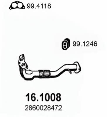  16.1008 Выхлопная труба 161008: Отличная цена - Купить в Польше на 2407.PL!