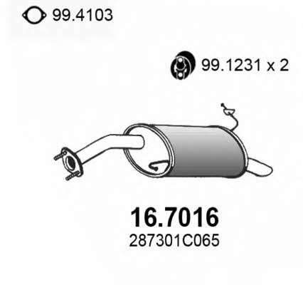 Asso 16.7016 End Silencer 167016: Buy near me in Poland at 2407.PL - Good price!