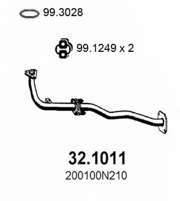 Asso 32.1011 Exhaust pipe 321011: Buy near me in Poland at 2407.PL - Good price!