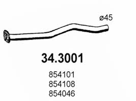 Asso 34.3001 Exhaust pipe 343001: Buy near me in Poland at 2407.PL - Good price!