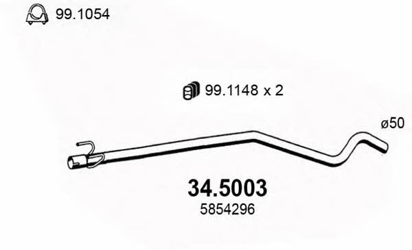 Asso 34.5003 Выхлопная труба 345003: Отличная цена - Купить в Польше на 2407.PL!