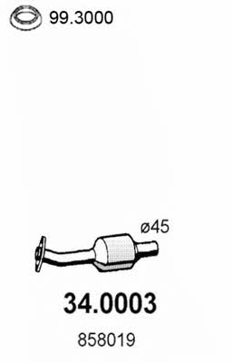 Asso 34.0003 Catalytic Converter 340003: Buy near me in Poland at 2407.PL - Good price!