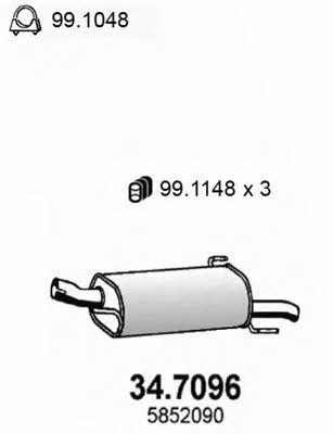 Asso 34.7096 End Silencer 347096: Buy near me in Poland at 2407.PL - Good price!