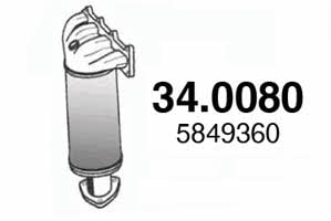 Asso 34.0080 Catalytic Converter 340080: Buy near me in Poland at 2407.PL - Good price!