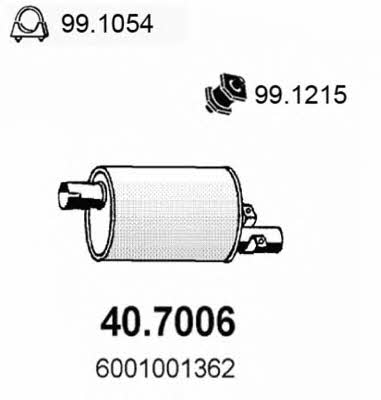 Asso 40.7006 Tłumik, część tylna 407006: Dobra cena w Polsce na 2407.PL - Kup Teraz!