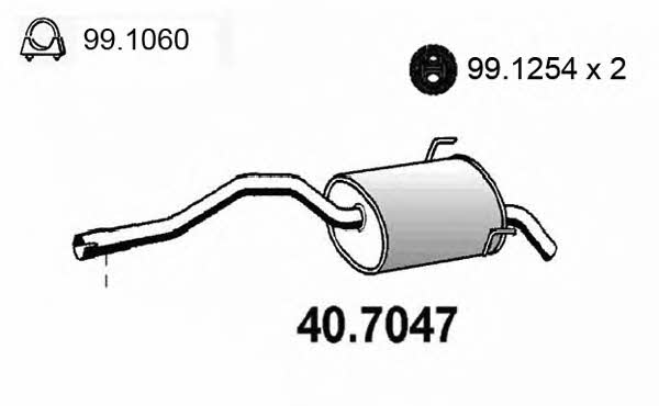 Asso 40.7047 End Silencer 407047: Buy near me at 2407.PL in Poland at an Affordable price!